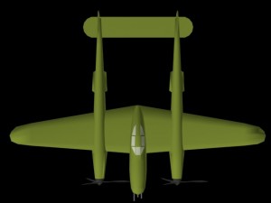 p-38 lightening 3D 모델