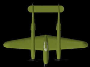 p-38 lightening 3D Model