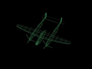 p-38 lightening 3D 모델
