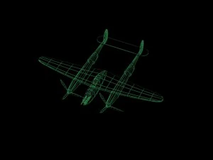 p-38 lightening 3D Model
