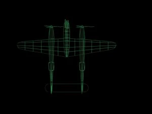 p-38 lightening 3D Model