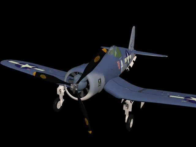 f4u1 해적 3D 모델 .c4d .max .obj .3ds .fbx .stl .blend 