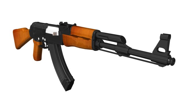 ak-47 3D Model .c4d .max .obj .3ds .fbx .stl .blend 