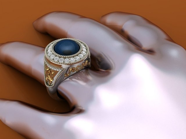 the beautifuk man ring 3D Print Model .c4d .max .obj .3ds .fbx .stl .blend 
