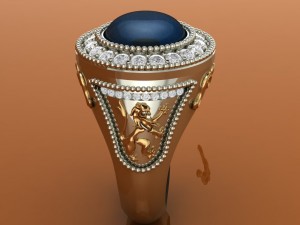 the beautifuk man ring 3D Print Model