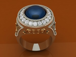 the beautifuk man ring 3D Print Model