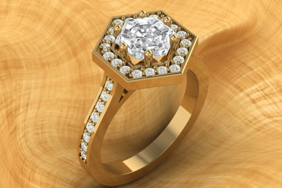 custom gem halo 3D Print Model .c4d .max .obj .3ds .fbx .stl .blend