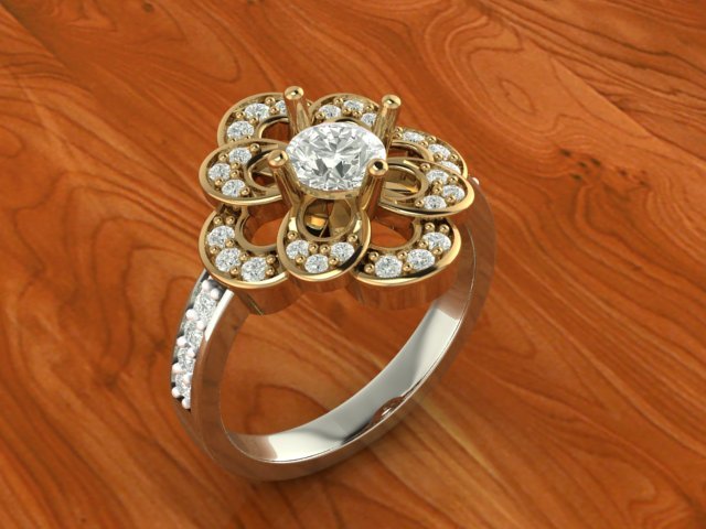 beautiful flower ring Modelo de impresión 3D .c4d .max .obj .3ds .fbx .stl .blend 