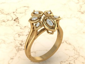 fashion beautiful flower ring 3D Print Model