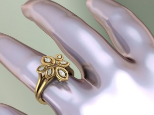fashion beautiful flower ring 3D Print Model