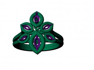 fashion beautiful flower ring 3D Print Model