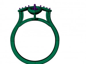 fashion beautiful flower ring 3D Print Model