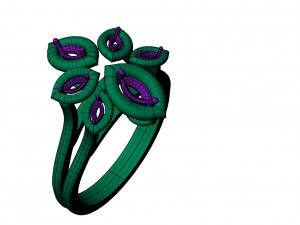 fashion beautiful flower ring 3D Print Model