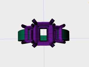3 stone basic ring 3D 프린트 모델