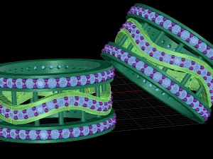 wedding band with twisted design 3D प्रिंट मॉडल