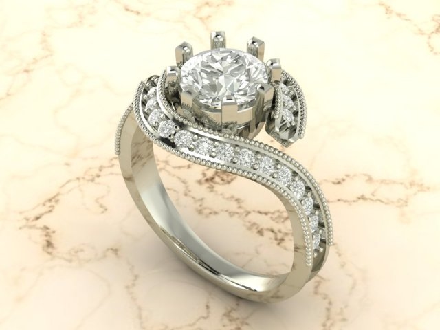 engagemnet ring Modello di stampa 3D .c4d .max .obj .3ds .fbx .stl .blend 