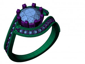 engagemnet ring Modello di stampa 3D
