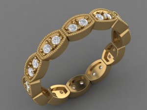 marquise eternity band 3D Print Model