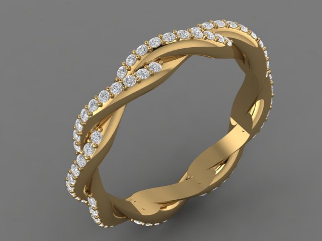 ring design twisted 3D 打印模型 .c4d .max .obj .3ds .fbx .stl .blend 