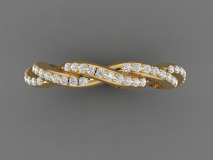 ring design twisted 3D 打印模型