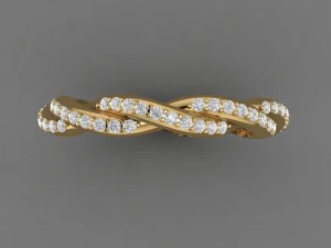 ring design twisted 3D Print Model