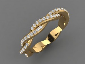 ring design twisted 3D 打印模型