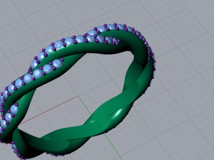ring design twisted 3D 打印模型