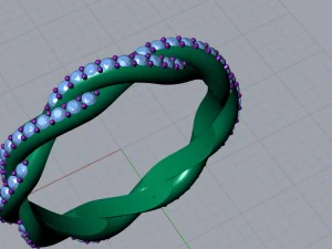 ring design twisted 3D Print Model