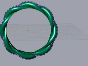 ring design twisted 3D Print Model