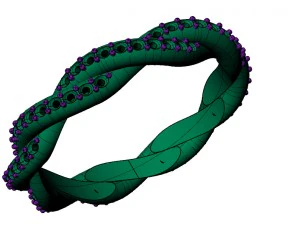 ring design twisted 3D Print Model