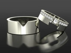 uniq wedding bands 3D Print Model