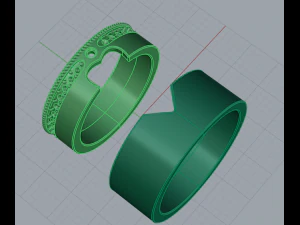 uniq wedding bands 3D Print Model