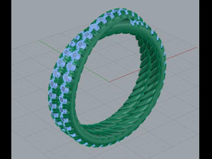 crossover wedding band style 3D Print Model