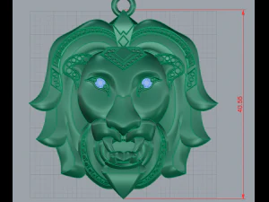 lion pendant 3D Print Model