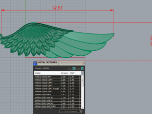 wing pendant 3Dプリントモデル