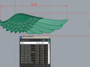 wing pendant 3D Print Model