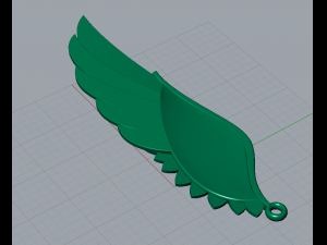 wing pendant 3Dプリントモデル
