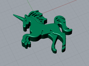 unicorn pendant Modello di stampa 3D