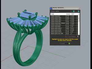 cluster baguette ring Modèles 3D en vedette