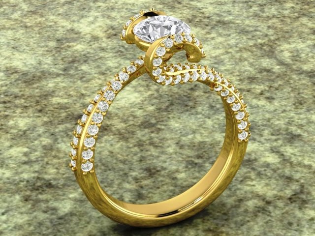 uniq style ring 3D Print Model .c4d .max .obj .3ds .fbx .stl .blend 