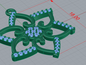 flower stle pendant Modèles 3D en vedette