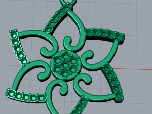 flower stle pendant Modèles 3D en vedette