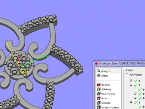 flower stle pendant 3D Print Model