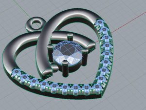 heart pendant Model do druku 3D