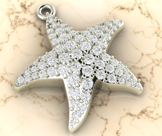 star fish pendant Modèles 3D en vedette .c4d .max .obj .3ds .fbx .stl .blend 