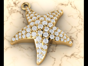 star fish pendant Modèles 3D en vedette