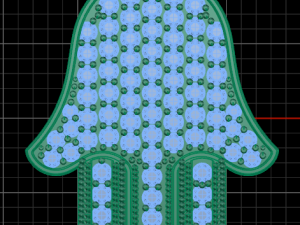 hamsa hand pave pendant Modelo de Impressão 3D