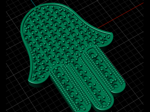 hamsa hand pave pendant Modelo de Impressão 3D
