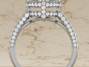 halo uniq diamond ring 3D Print Model