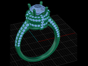 halo uniq diamond ring 3D Print Model